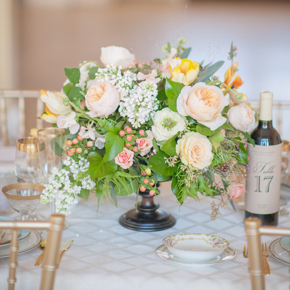 Spring flowers centerpieces for wedding
