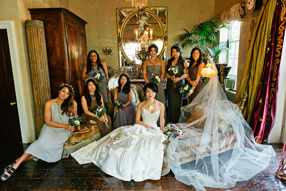 Deep purple bridesmaid dresses | photos by Shannon Nastasha Weddings | 100 Layer Cake