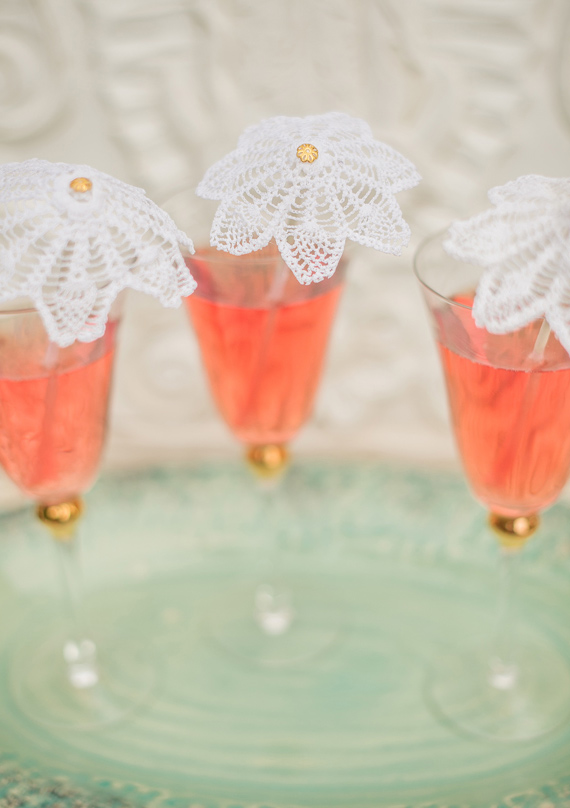 diy doily cocktail stir | 100 Layer Cake