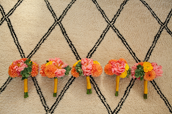 Colorful bridesmaid bouquets | photos by Frenzel Studios | 100 Layer Cake