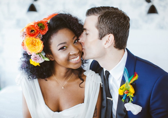 Neon wedding ideas | photo by Amber Gress | 100 Layer Cake 