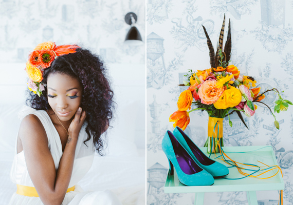 Neon wedding ideas | photo by Amber Gress | 100 Layer Cake 