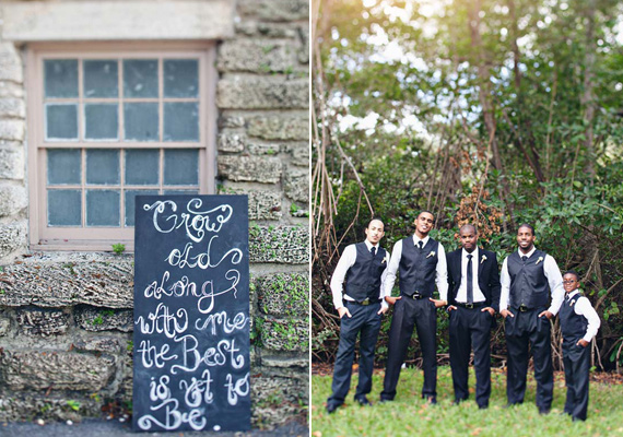 Black Kenneth Cole grooms suit | photos by Flora + Fauna | 100 Layer Cake