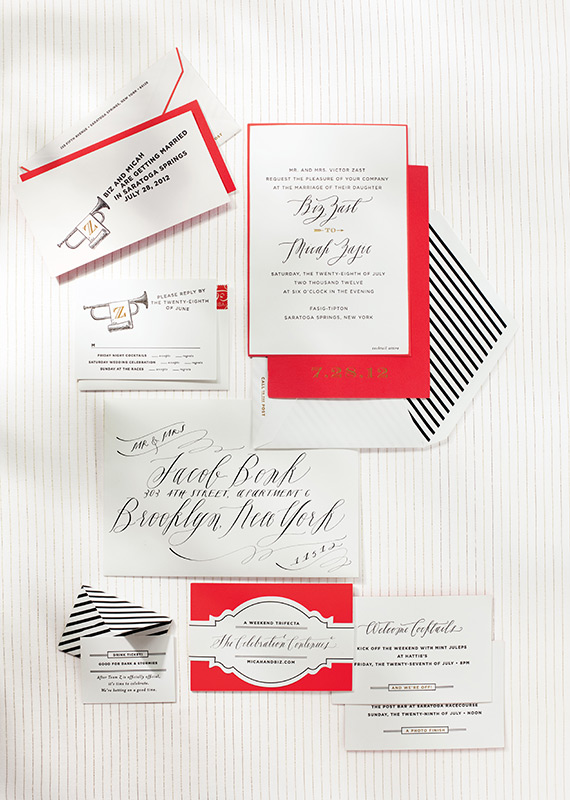 Kentucky Derby inspired wedding invite | photos by Jessica Antola | 100 Layer Cake