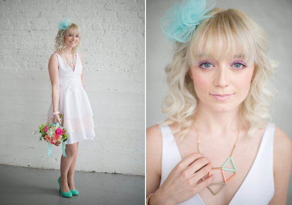 Modern geometric wedding decor ideas | photo by Amanda Megan Miller | 100 Layer Cake