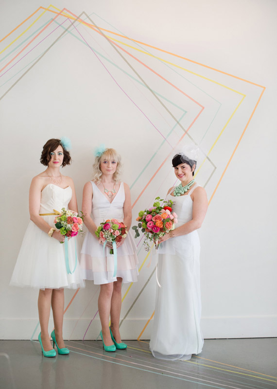 Modern geometric wedding decor ideas | photo by Amanda Megan Miller | 100 Layer Cake