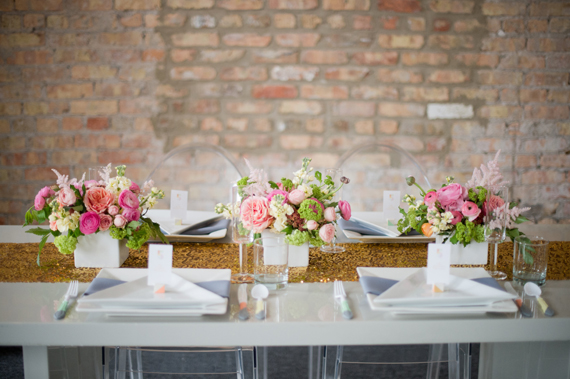 Modern geometric wedding decor ideas | photo by Amanda Megan Miller | 100 Layer Cake