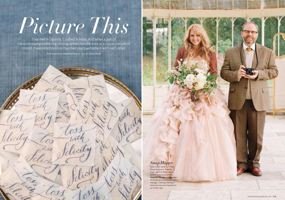Martha Stewart Weddings Cover & Feature, November Special Issue | Delbarr Moradi Photography