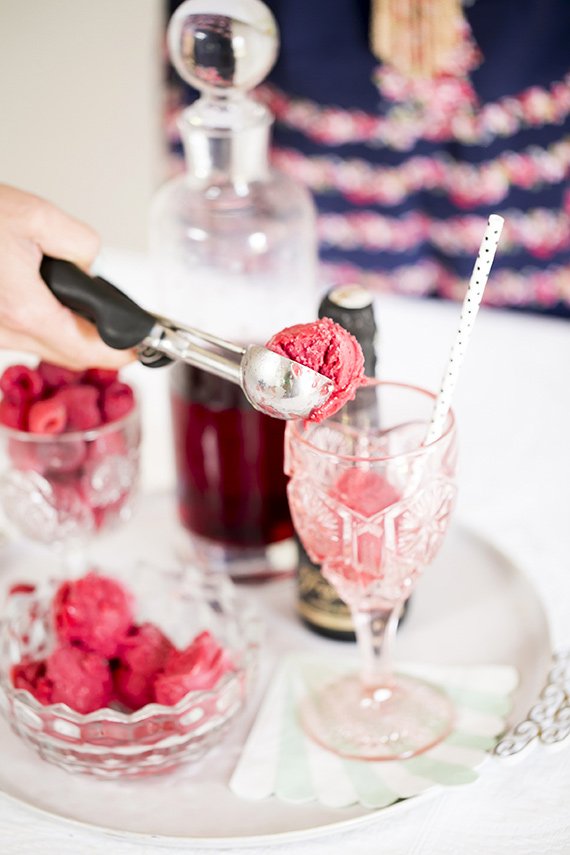 Sparkling sorbet float with Freixenet | Photo by Scott Clark Photo | Read more - http://www.100layercake.com/blog/?p=70675