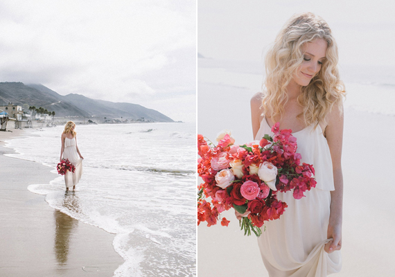 Coastal red and pink wedding ideas | Photo by Anna Delores Photography | Florals by Stella Bloom | Event design by  Love Inc Weddings | Read more -  http://www.100layercake.com/blog/?p=71280