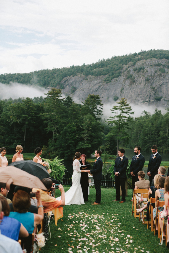 North Carolina mountain wedding Outdoor lake wedding