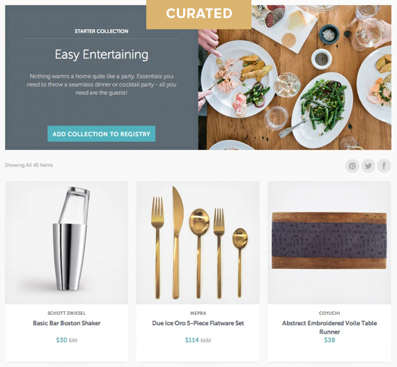 Zola wedding registry Custom gift registry 100 Layer Cake