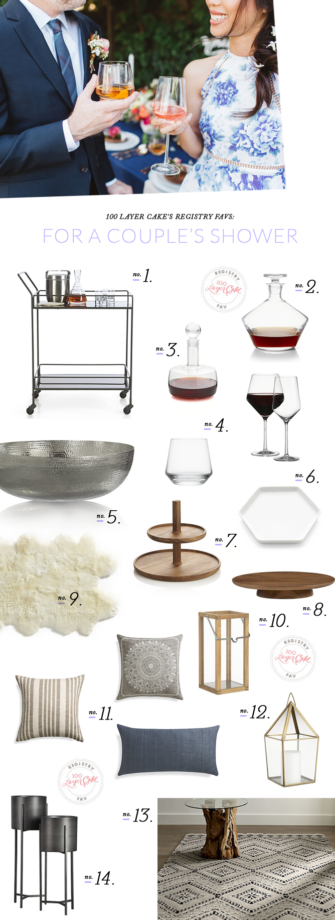 Classic garden couples shower with Crate and Barrel Bachelorette