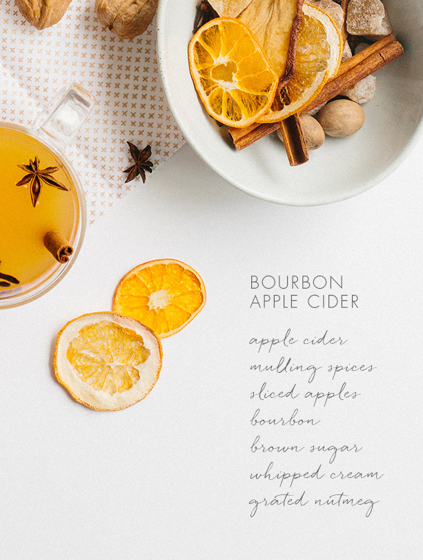 Spiced bourbon apple cider cocktail recipe