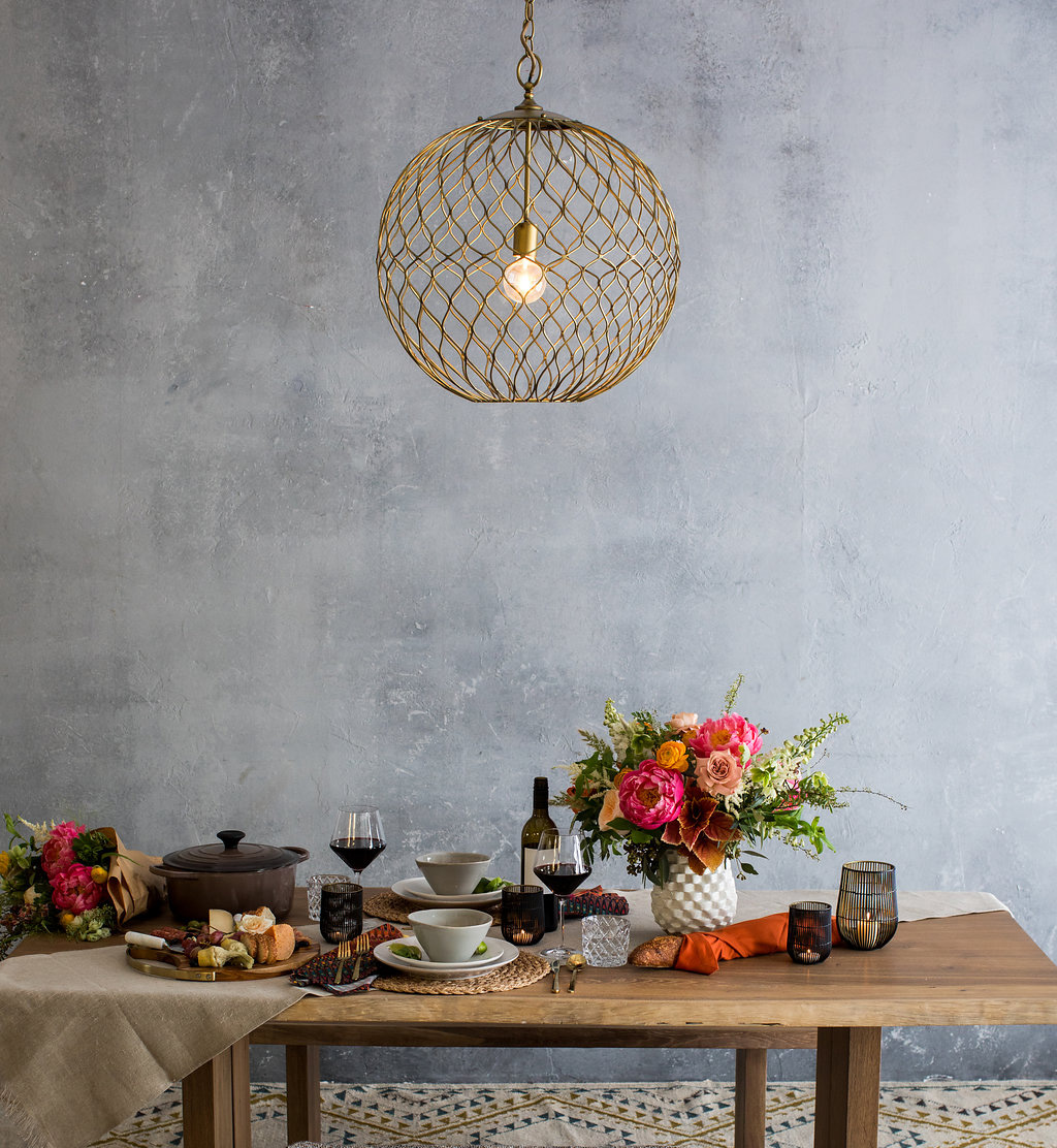 An intimate fall anniversary dinner with Crate and Barrel