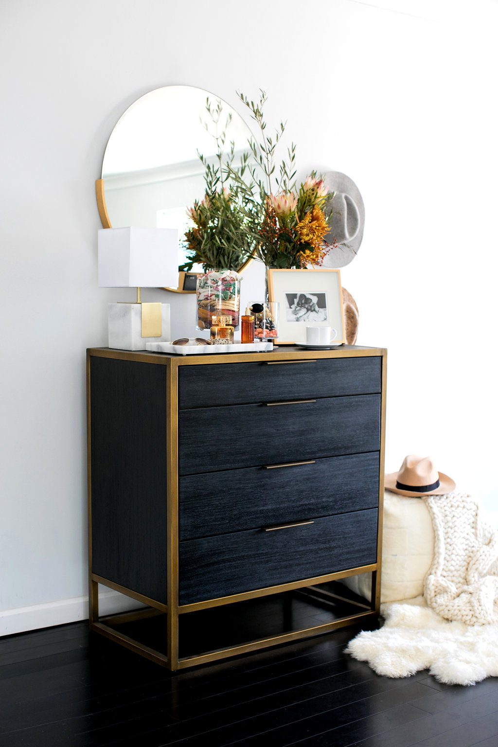 Styling A Dresser With Crate And Barrel 100 Layer Cake