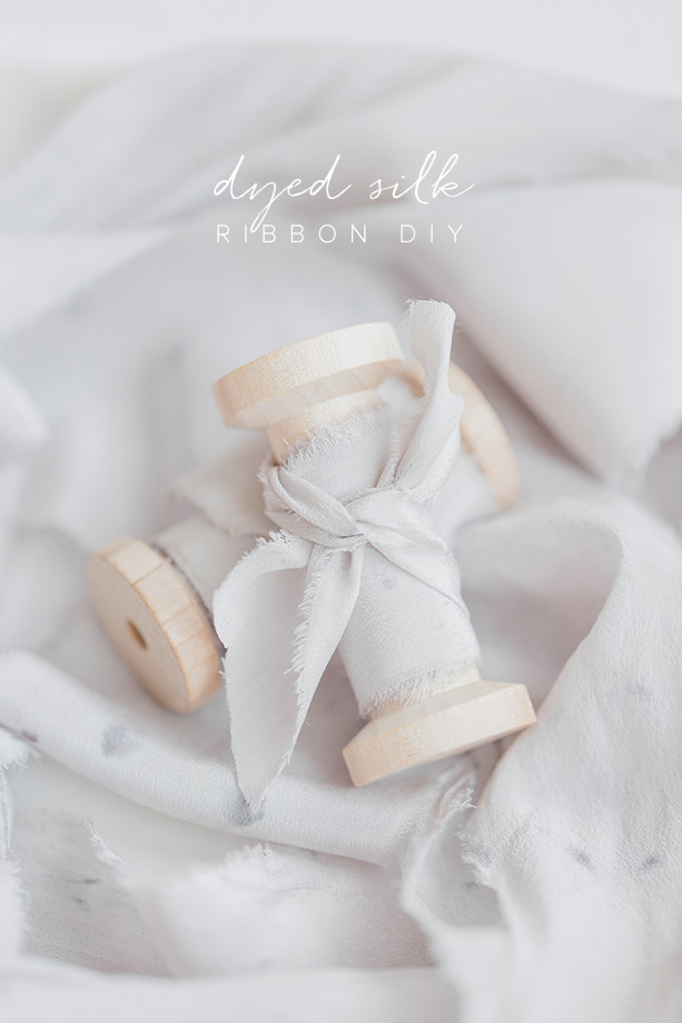DIY dyed silk ribbon tutorial and ideas for your wedding