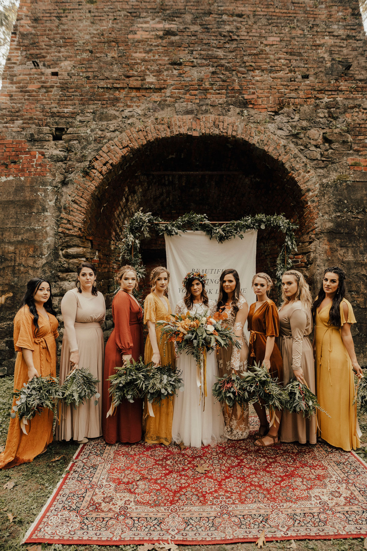 Get the look: yellow bridesmaid dresses