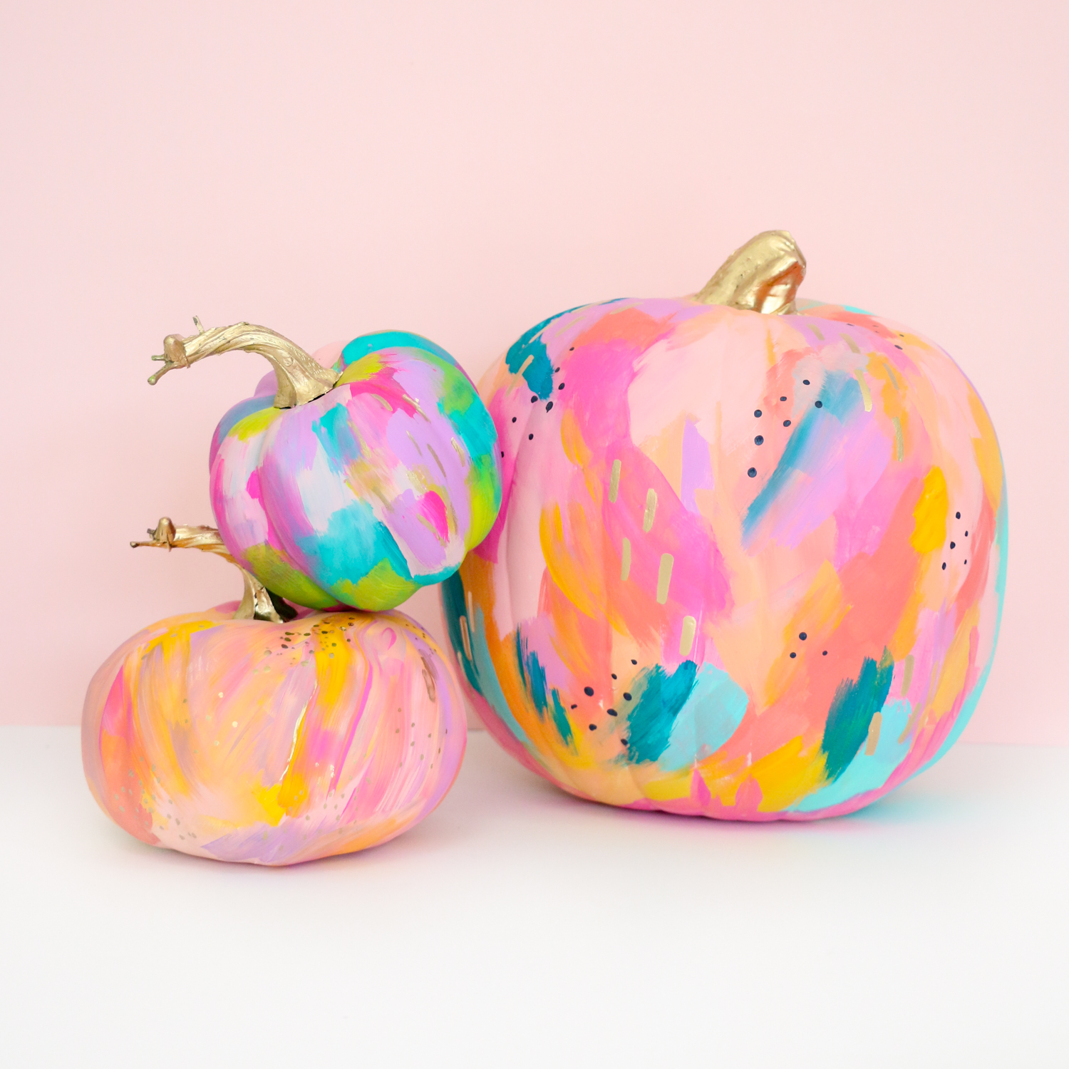 abstract art pumpkins
