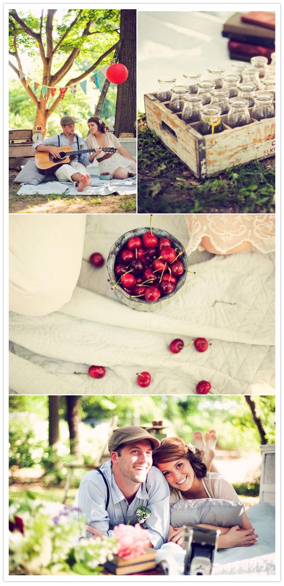 Vintage outdoor picnic