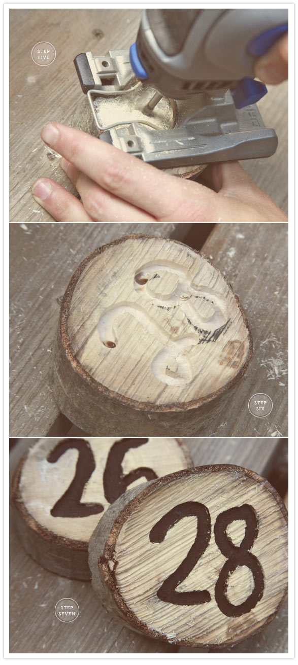 diy wooden table numbers