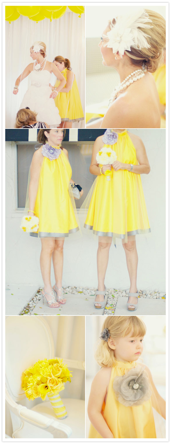 yellow grey palms springs wedding