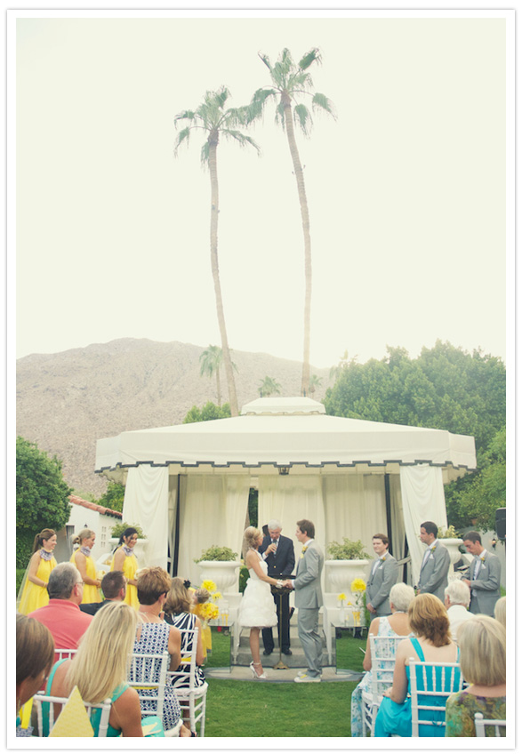 yellow grey palms springs wedding