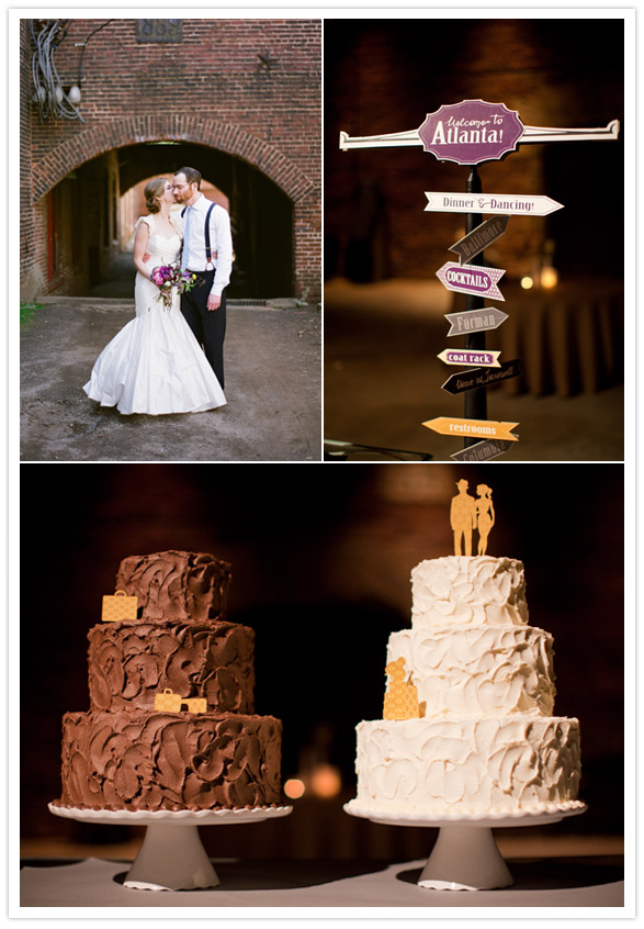 chocolate and vanilla tiered wedding cakes