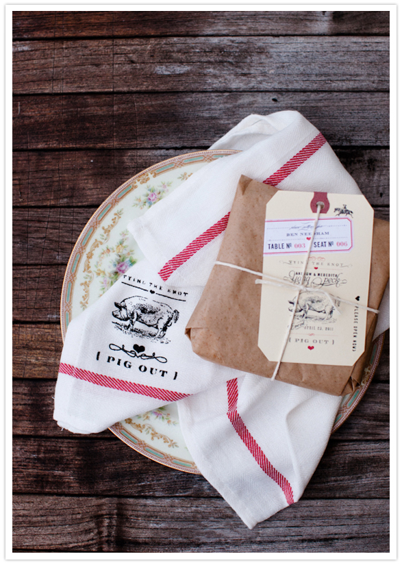 screen printed tea towels and guest gifts