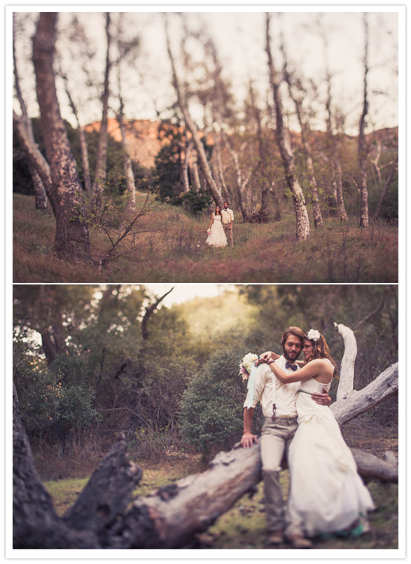 malibu forest bridal session