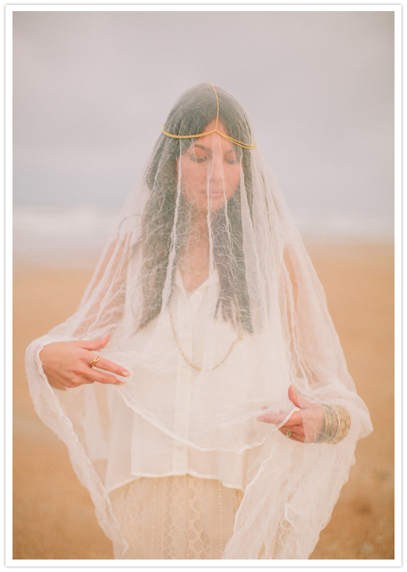 flowing bridal veil
