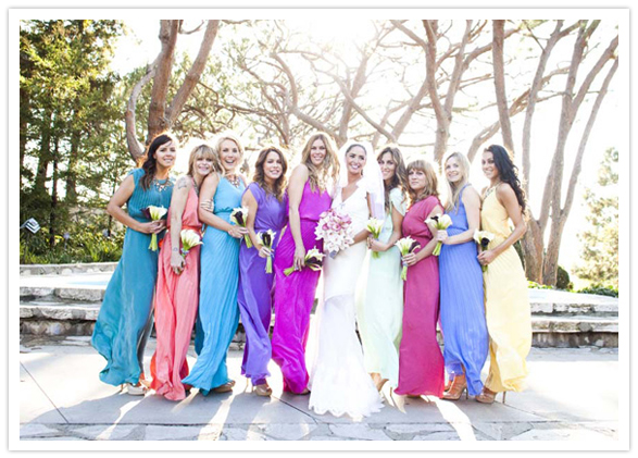 colorful yana k bridesmaid dresses