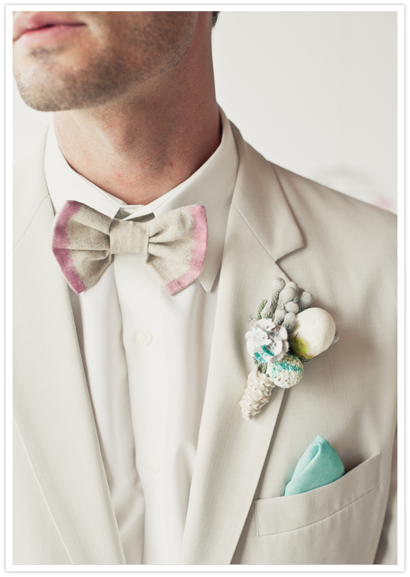 pastel and ombre groom's fashion