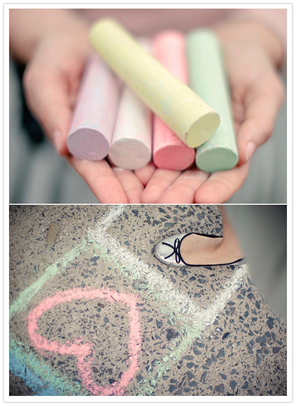 pastel chalk hopscotch