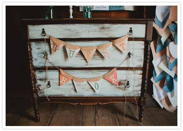 guest book handmade bunting