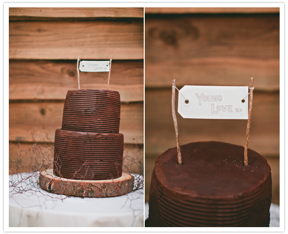 chocolate frosting wedding cake