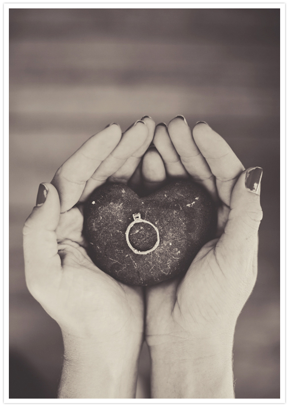 heart rock and Michelle Oh engagement ring