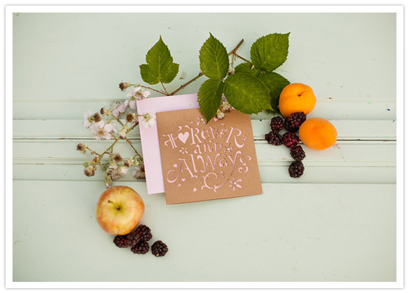 cut-out rustic wedding invitation