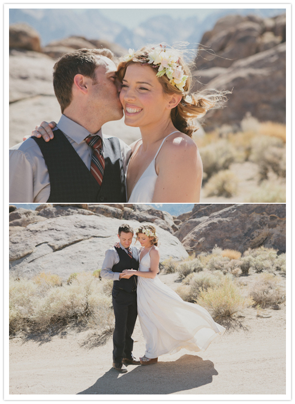 romantic desert wedding portraits