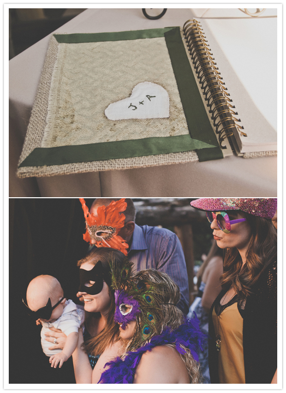 guest photo booth and scrapbook