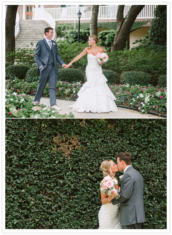 outdoor garden wedding portraits
