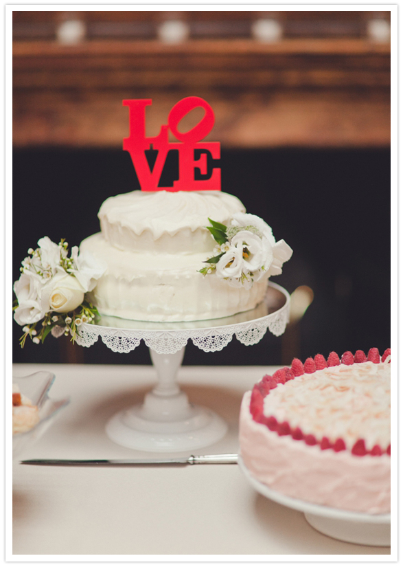 "LOVE" cake topper