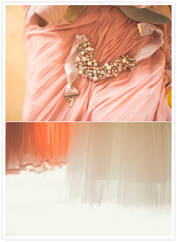 pink satin bridesmaid dresses and jeweled sashes