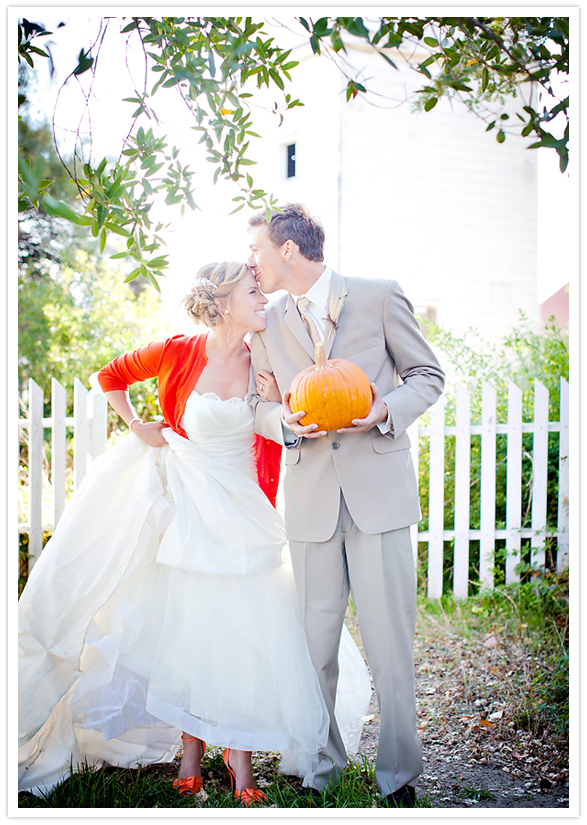pumpkin wedding portraits