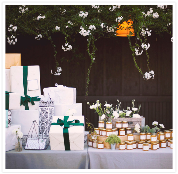 wedding and guest gift table