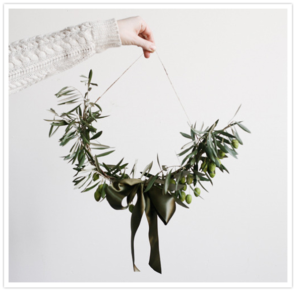 olive branch holiday wreath