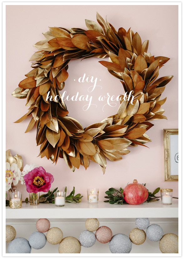 diy holiday magnolia wreath