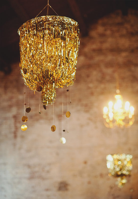 glitter chandelier