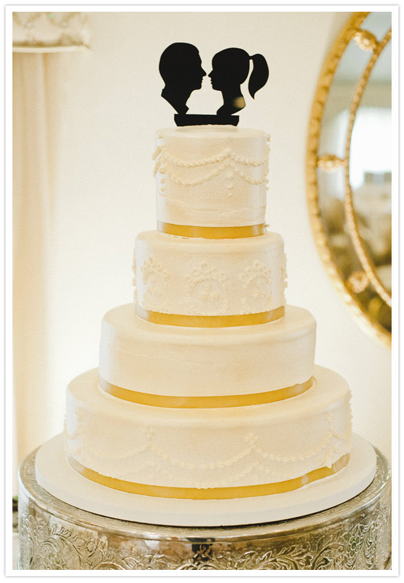 Simply Silhouettes wedding cake topper