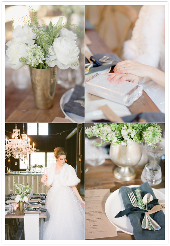 gold, white and blue wedding inspiration